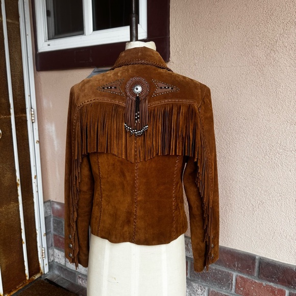 Scully Tan Suede Fringe Leather Jacket - Picture 8 of 15